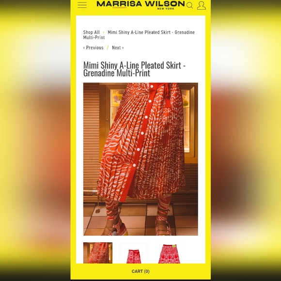 Marissa Wilson New York Mimi Shiny A Line Pleated Skirt 12 - Picture 2 of 9